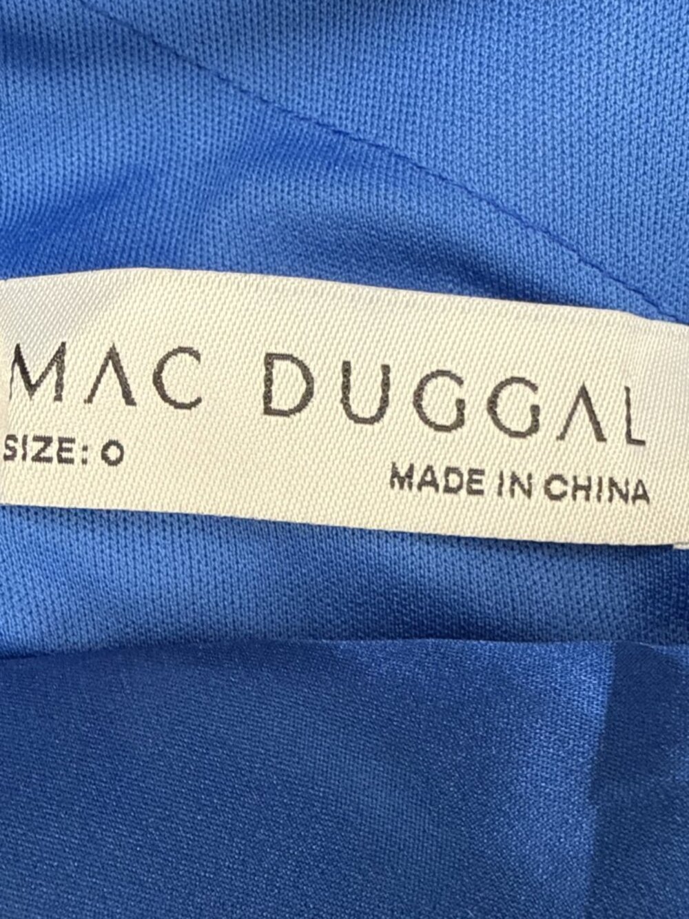 Mac Duggal Size 0 Blue 49141 One Shoulder Hi-Low A-line Cocktail Gown Dress NWT - Picture 10 of 10